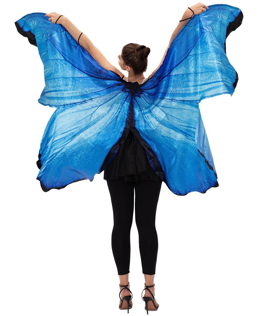 Blue Butterfly Cloak Skeleton Jumpsuit Halloween Cosplay Costume Witch Bodysuit Women Catsuit Funny Carnival Performance Outfit