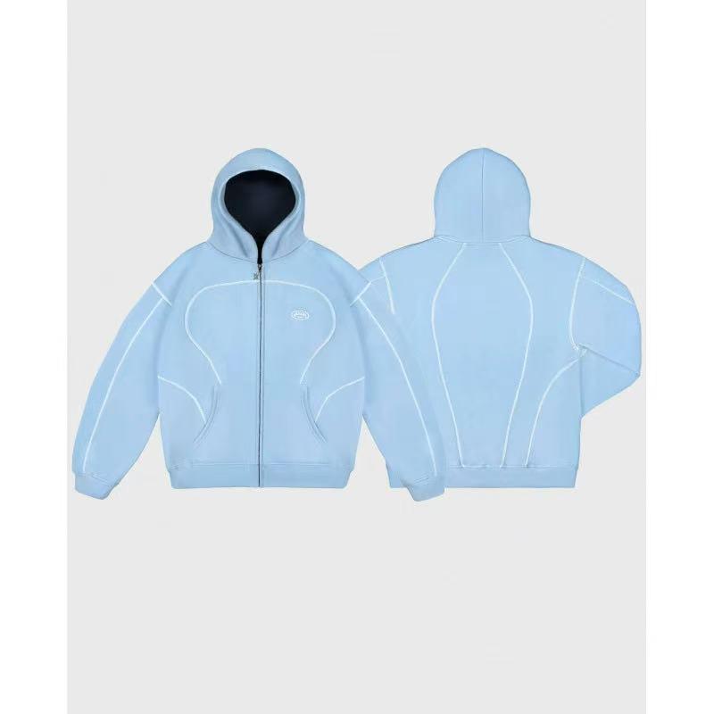 2026 Fashion Loose Sweatshirt and Sweatpants ,Hip Hop Street Style Unisex Zipper Hooded Jacket Set black logo 2026 Fashion Loose Sweatshirt and Sweatpants ,Hip Hop Street Style Unisex Zipper Hooded Jacket Set black logo