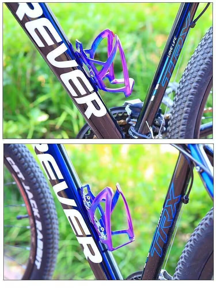 Mountain and Road Bike Water Bottle Holder Quick-Release Mount & Screw Wrench Options Black Black-Red Black-Blue Blue-Purple Hole-Free Installation Safe & Stable Plastic Resin Material