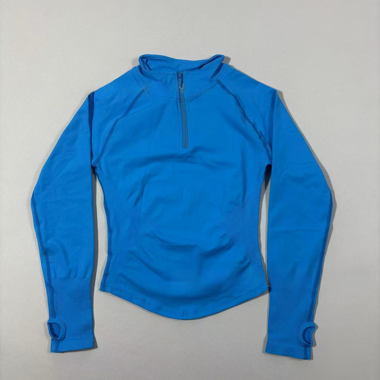 2026 DFYNE Half-Zip Long Sleeve Fitness Jacket  Tight Quick-Dry Outdoor Yoga Gym Top for Women