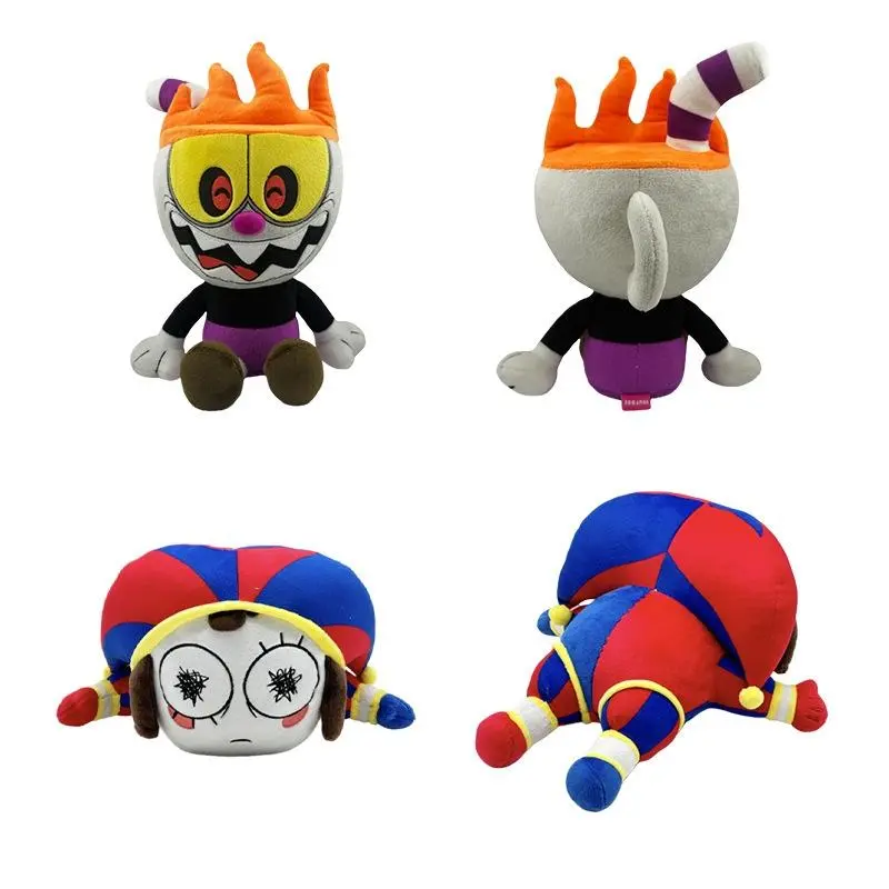 2026 Hot Evil Cuphead Plush Toy, Soft Stuffed Game Character Collectible, for Kids Gamers, House Decoration, Halloween Christmas Gift