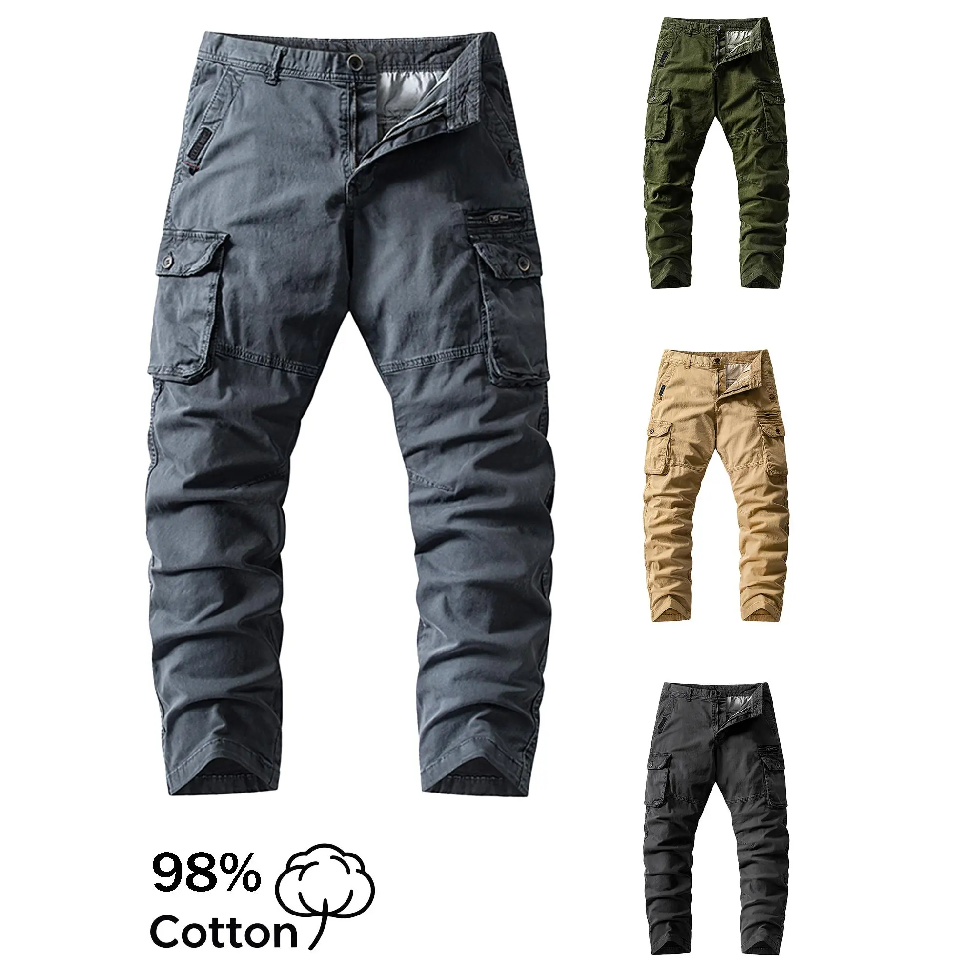 High-street functional design, simple and stylish, new autumn workwear pants, casual pants, long pants, wide-leg pants, trendy