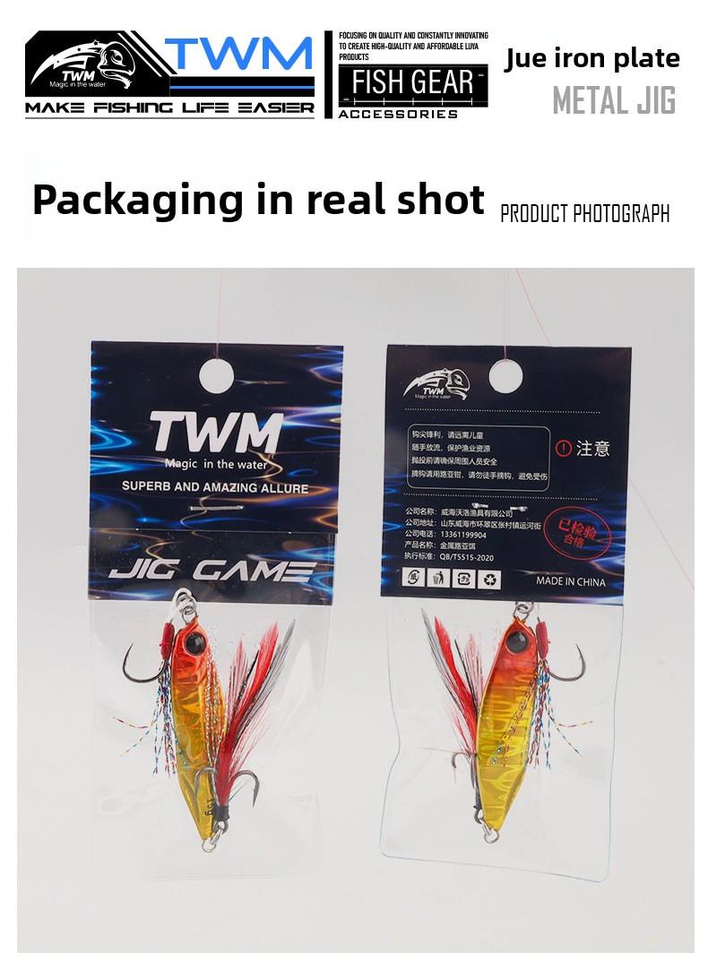 TWM Floating Lure for Fishing 10pcs Metal Jig Lure for Freshwater Saltwater Casting & Trolling Fishing Bait with Sharp Hooks