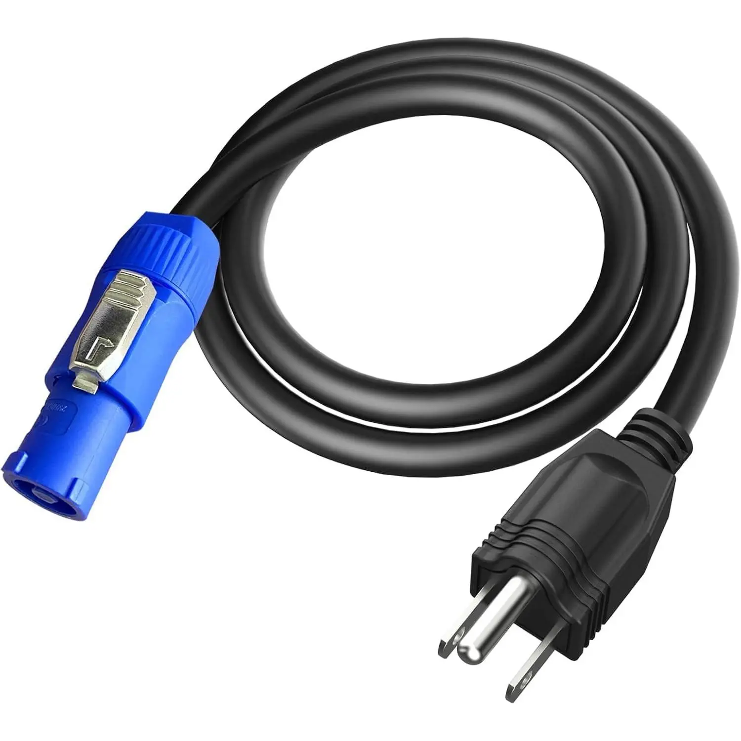 3-Prong NEMA 5-15P to PowerCON AC Power Cable Cord 20A 3 Pin PowerCon Input Male Connector to NEMA 5-15P Male Extension Power Wire 16AWG for Outdoor Stage Light LED Screen-3FT