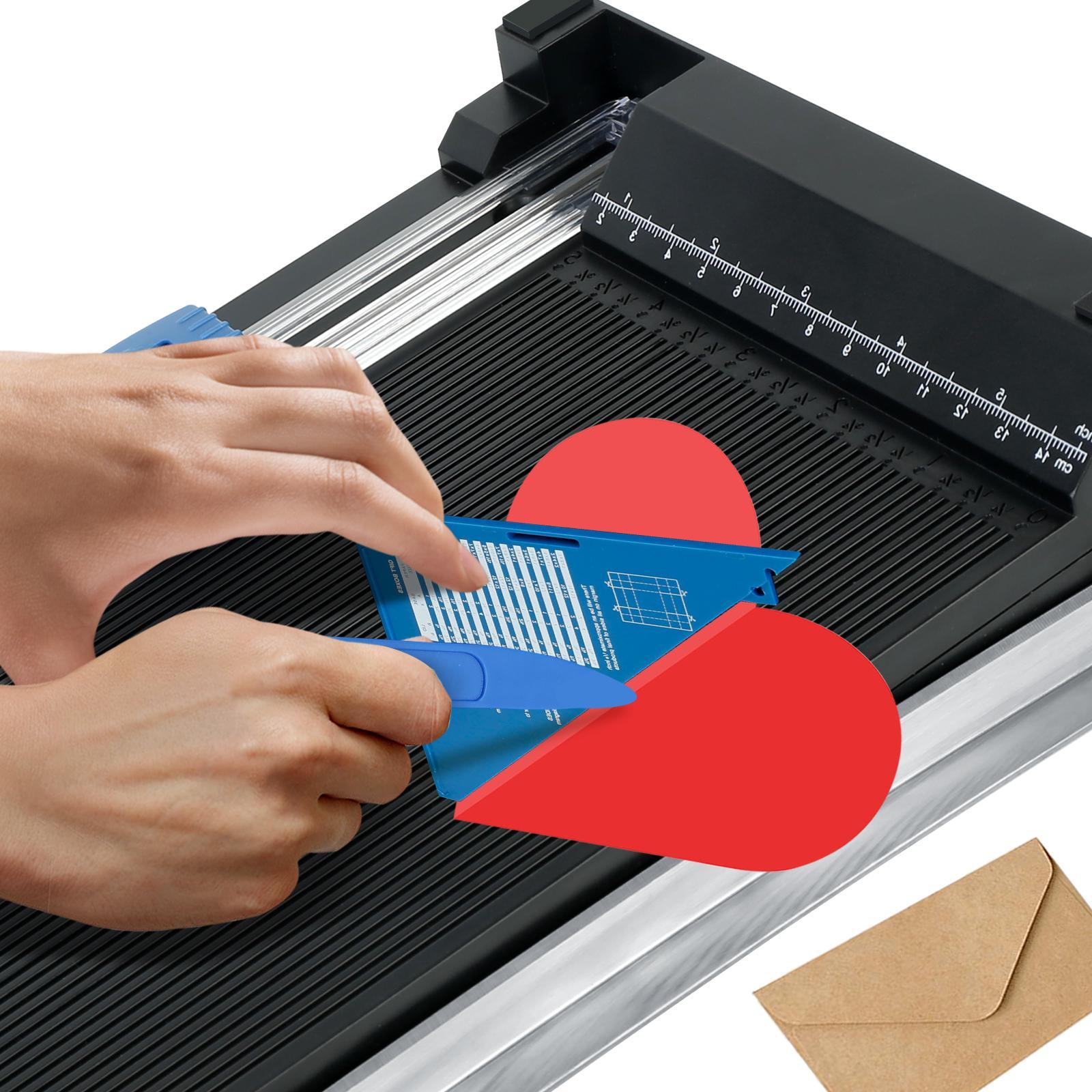 A4 Double-sided Cutting Plotter, 5 in 1 Multifunctional Cutting Machine with Straight/Wavy/Dotted Line Blade, Office Cutting Supplies for Teachers & Office Staff