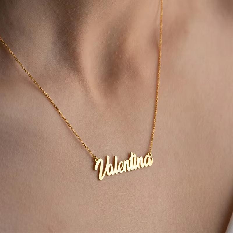 AS030 Personalized Custom Multiple Name Necklaces Stainless Steel Couple Name Necklaces Family Gifts For Mother's Day