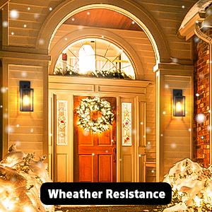 2-Pack Outdoor Wall Light Fixtures, Exterior Waterproof Lanterns, Porch Sconces Wall Mounted Lighting with E26 Sockets & Glass Shades, Modern Matte Black Wall Lamps for Patio Front Door Entryway