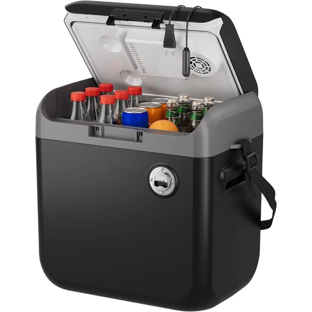 Gaomon 30L Electric Cooler & Warmer, Portable Thermoelectric Fridge with Handle, Comes with 12V Car Adapter & 110V Home Power Cord for Trucks, SUVs, Camping, Travel and Picnics
