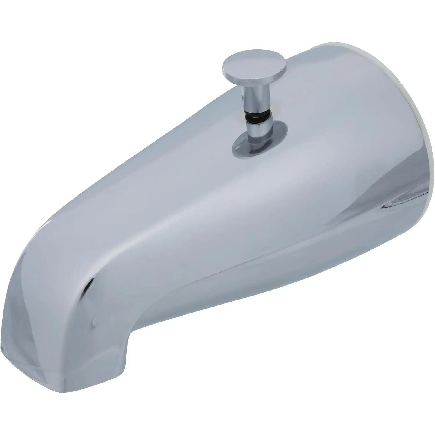 Tub Spout with Rear Pull Up Diverter, Fits 1/2 or 3/4 in IPS Pipe, Chrome Bathtub Spout Replacement, 5 in Reach (80765)