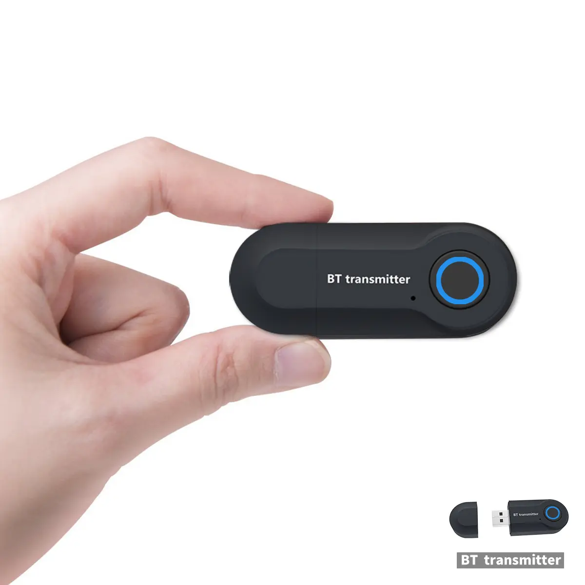 2-in-1 Bluetooth 4.0 Audio Transmitter Receiver, 3.5mm Aux Wireless Adapter for AirPods, Airplane Fly, TV, Car Stereo, PC, Low Latency & Built-in Mic
