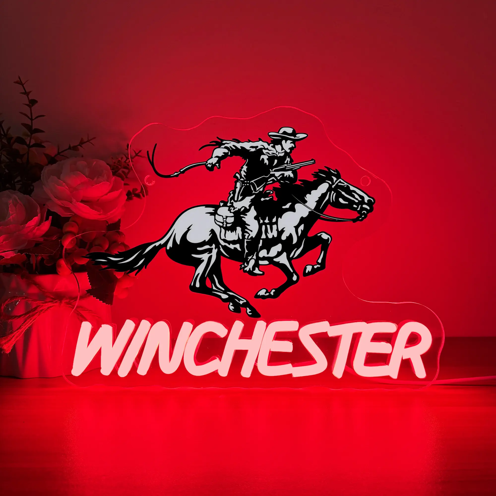 Winchester LED Light Sign for Shop Parts and Repair Service Pub Bar Man Cave Garage Party Wall Decor Decorative Led Light LED Wall Decoration Best Gift - Light Up Your Space