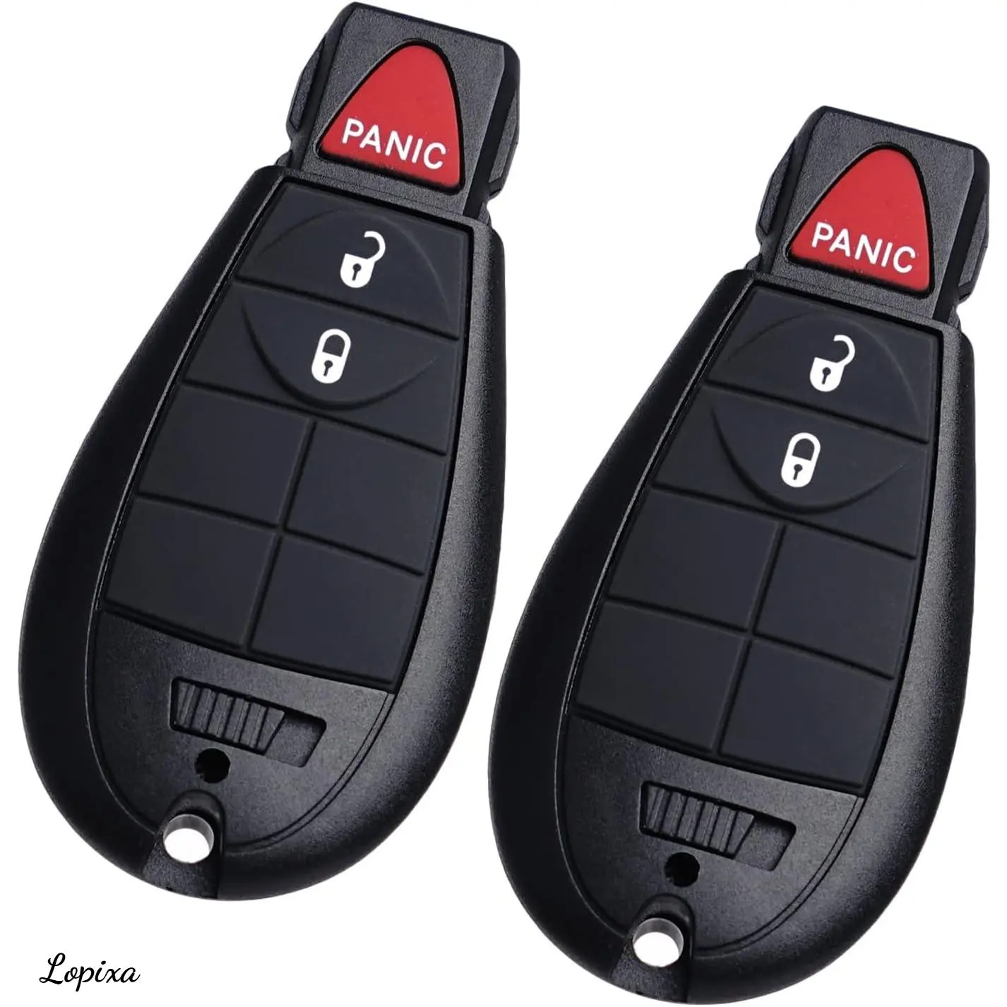 Key Fob Fobik Replacement Compatible for Dodge Ram 1500 2013-2021 2500 3500 4500 5500 HD 2013-2018 Pickup Truck Keyless Entry Remote Control GQ4-53T 56046953AE Sets of 2