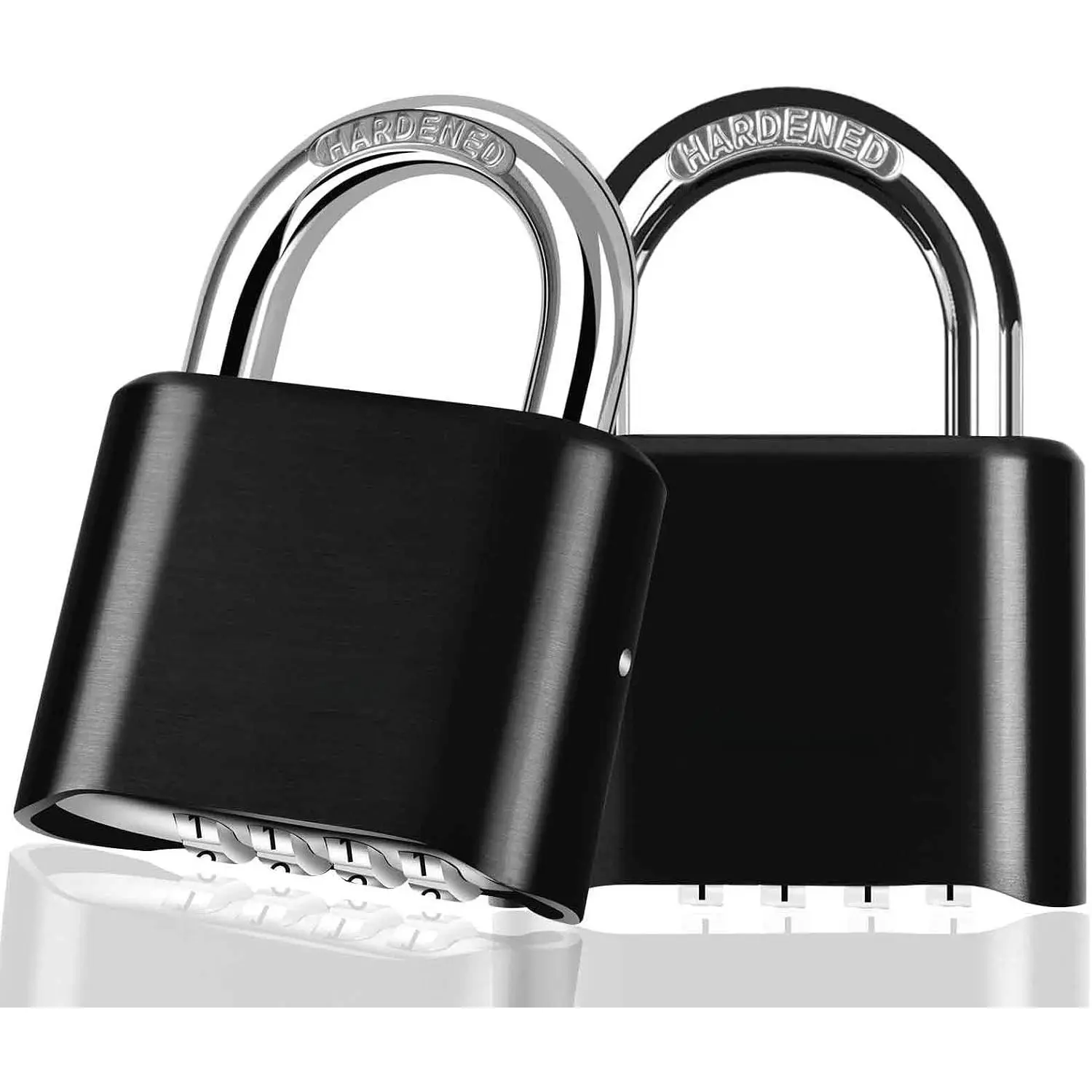 Alloy Metal 4-Digit Combination Padlock, Large-Size Heavy-Duty Shackle Lock with Long Hardened Steel Shackle, Weatherproof for School Gates, Lockers
