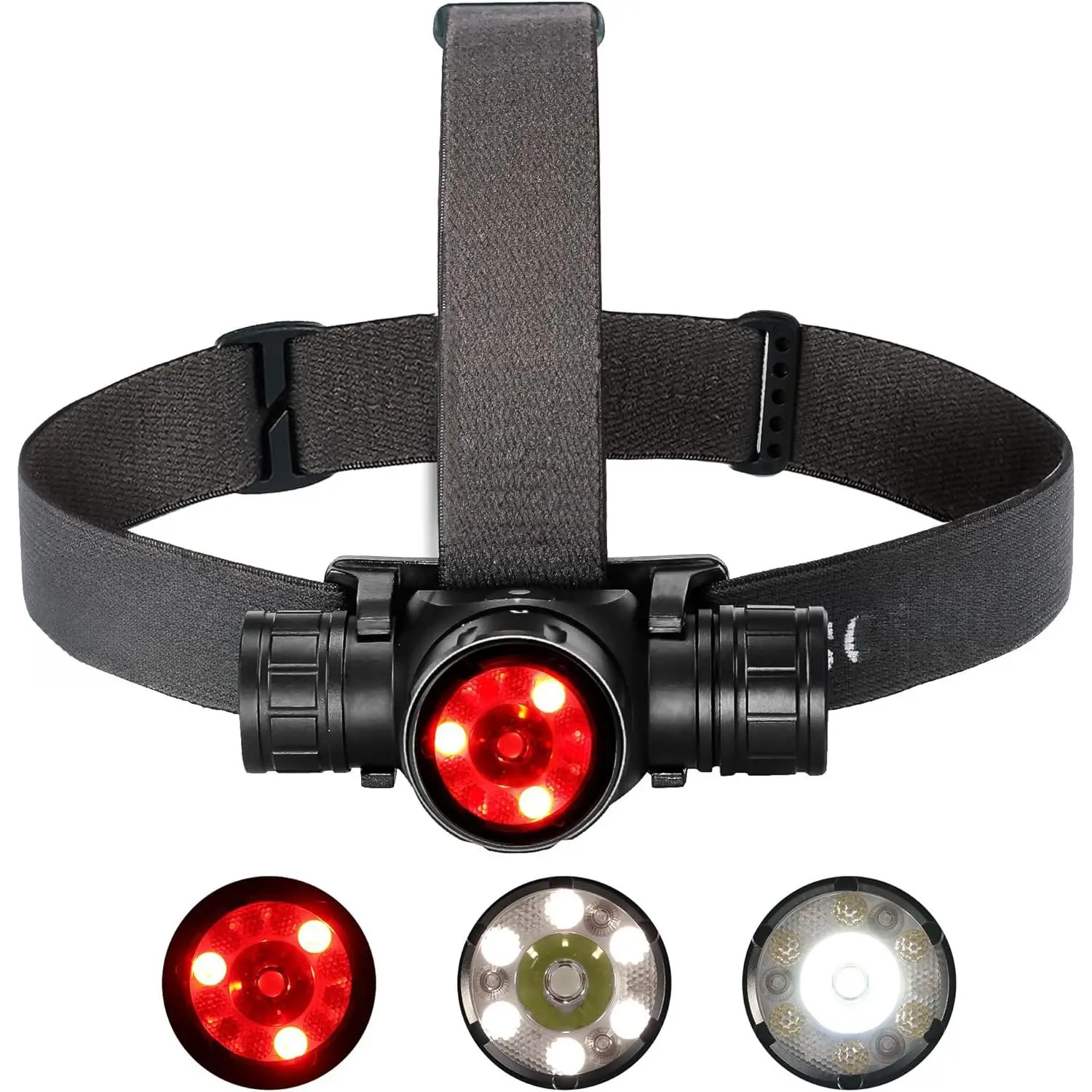 HS21 Baby & Maternity Hardhat Headlamp Flashlight, 2200 Lumen Bright LED, USB-C Rechargeable, Red/Spot/Flood Lights, Waterproof, Outdoor Camping Use