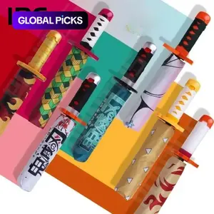 Anime Katana Umbrella Folding Black Parasol Raincoa Real Size Anime Japanese Katana Sword Umbrella Gift Automatic Folding Umbrella Portable Folding Umbrella Portable Foldable Umbrella