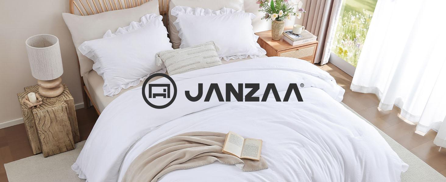 Twin Comforter Set White Comforter Ruffled Comforter Set Soft Twin Size Bed Set Vintage Farmhouse Bed Comforter Set Bedding with 1 Pillowcase