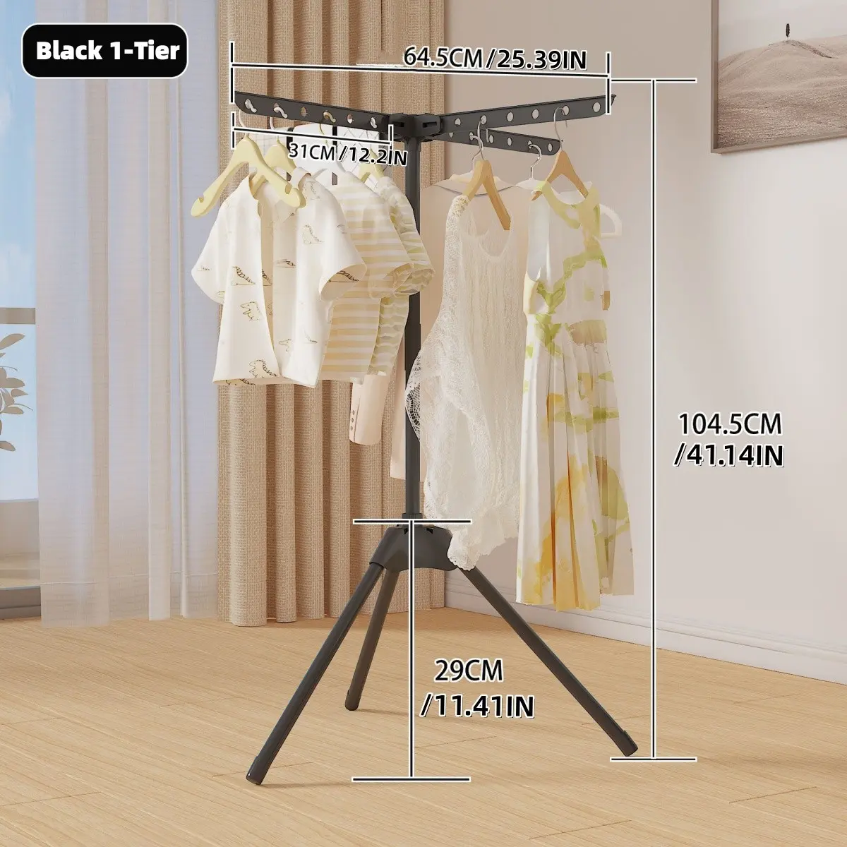 Multifunctional Folding Clothes Rack, Foldable Clothes Drying Rack, Independent Support Large Capacity, Indoor Outdoor Use, No Installation Required, Modern Design, Folding Clothes Drying Rack
