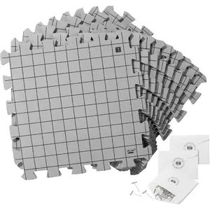 - Blocking Mats for Knitting & Crochet Projects, 12" x 12", 9 Pack with 150 count T-Pins, Gray Aligned Grid Knitting Blocking Mats and Pins, Water & Heat Resistant