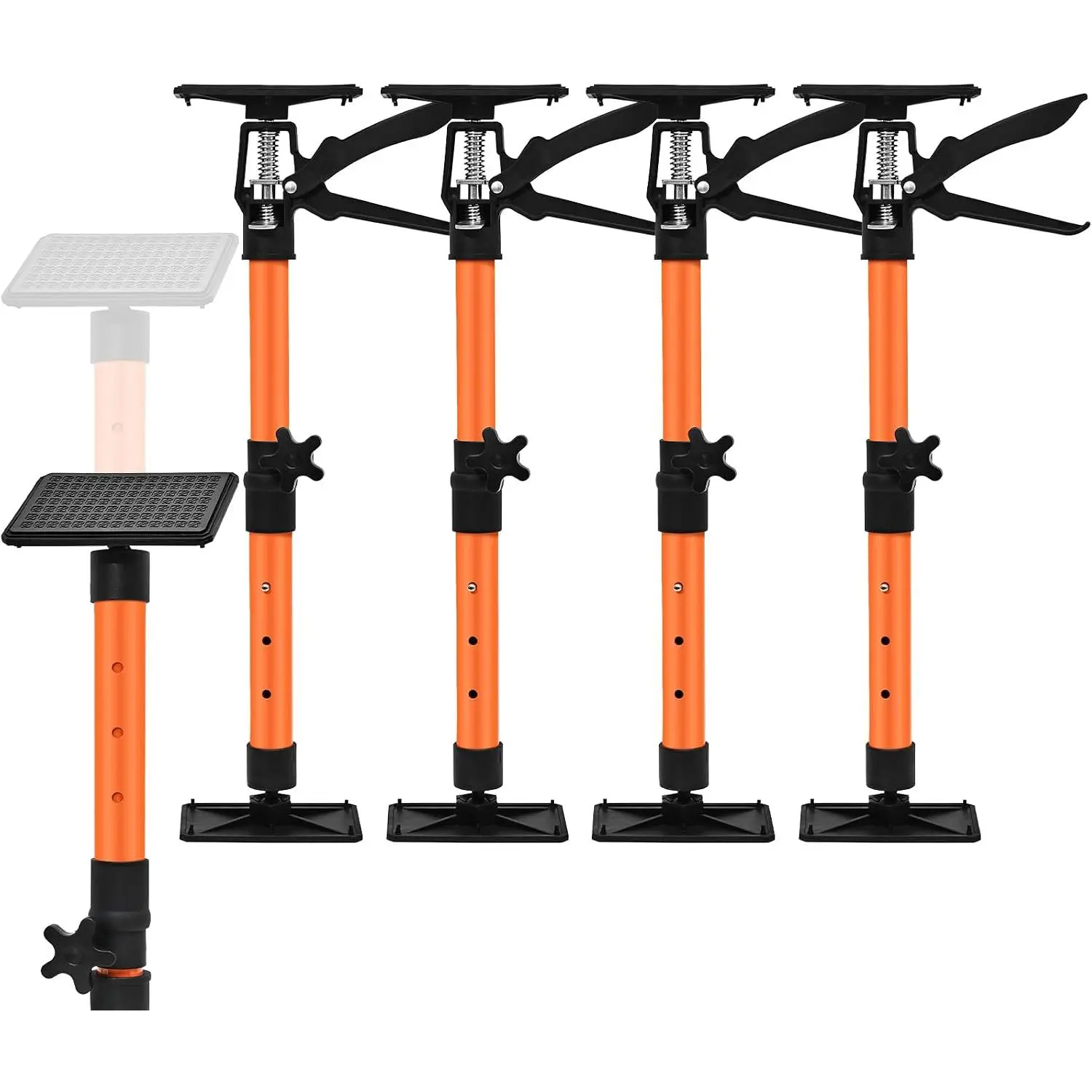 Adjustable Support Pole - Cabinet Jack, Drywall Lift, 16.2-31.9Inch Adjustable Height, Supports Up to 154lbs, 3rd Hand System for Ceiling, Cargo Bars, Cabinet Installation (16.2"-31.9" 4 count)