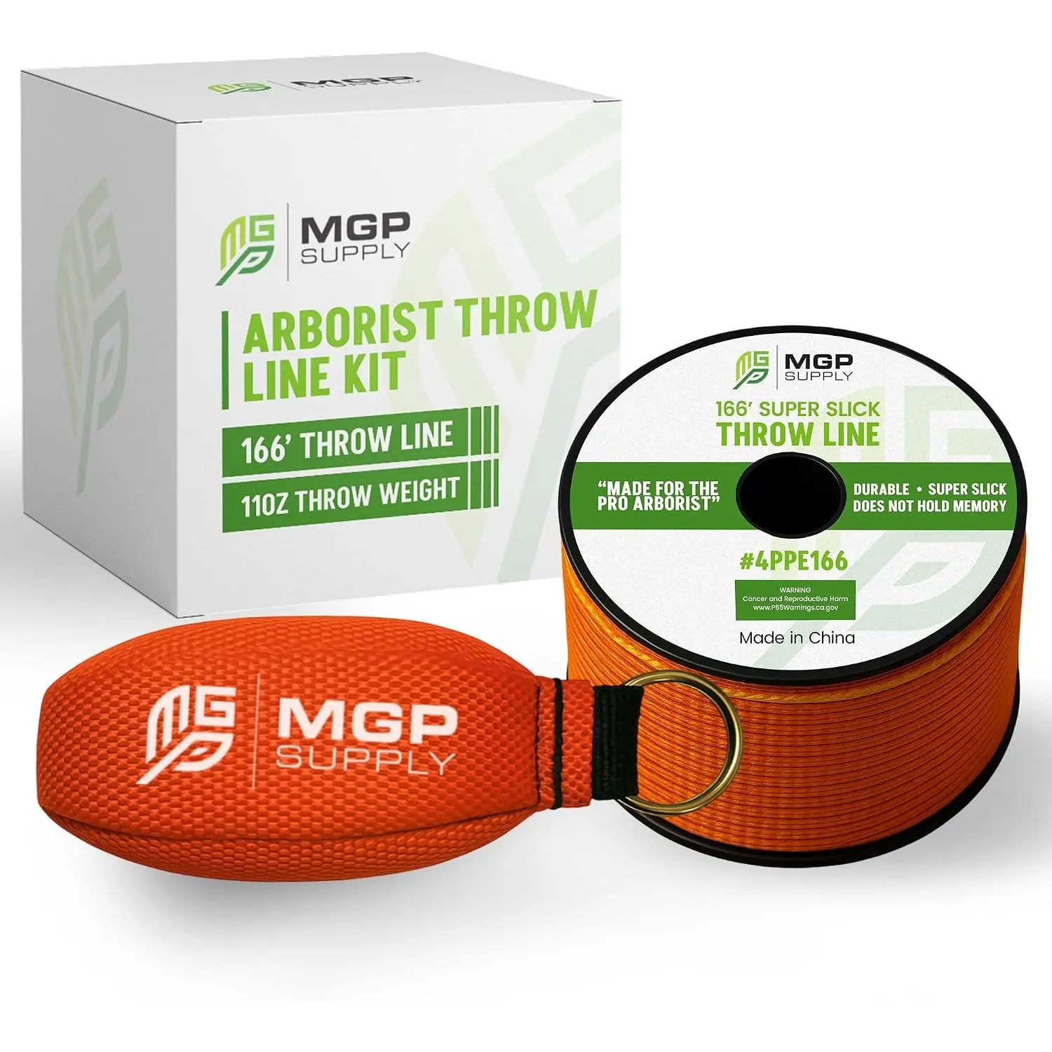 Arborist Throw Line Kit| 11oz Throw Weight & 166ft Rope| Slick 100% Rope| Arborist Equipment For Tree Climbing