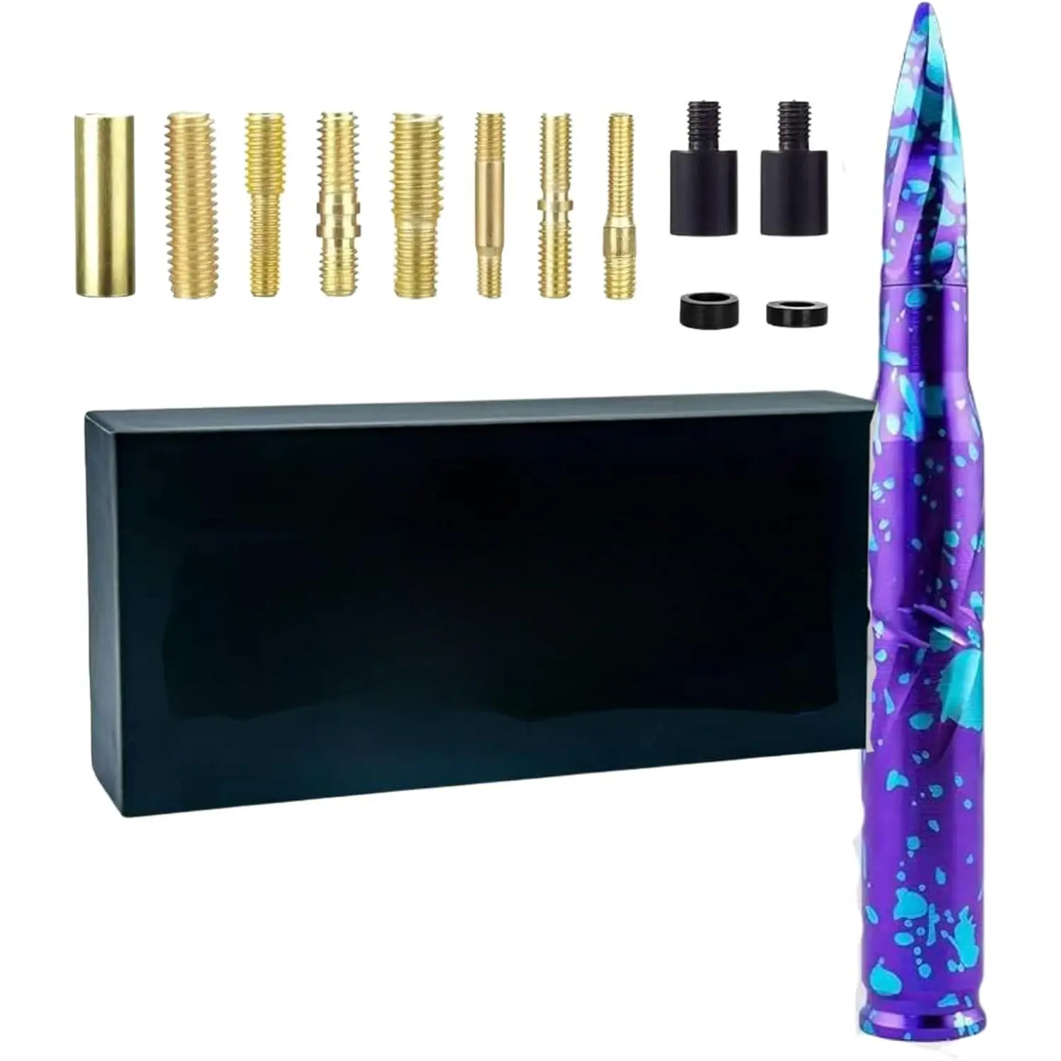 5.5inch Colorful Colors Purple Bullet Antenna Replacement for Various car Models,Dodge, Chevrolet, Raptor Truck Antenna Accessories