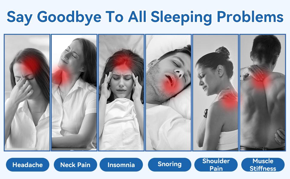 Cervical Neck Pillow for Pain Relief - Ergonomic Cooling, for Side & Back Sleepers,Grey