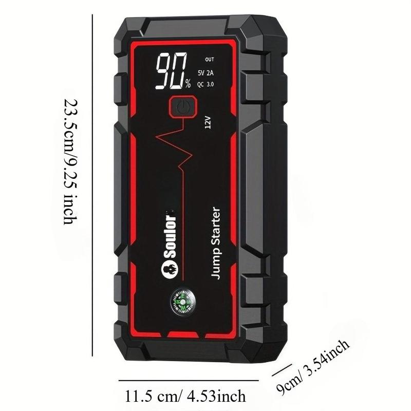 Soulor CY20 Portable 5000A Car Jump Starter Powerful Multi-Function Battery Booster Power Bank for SUV/Truck Emergency & Camping
