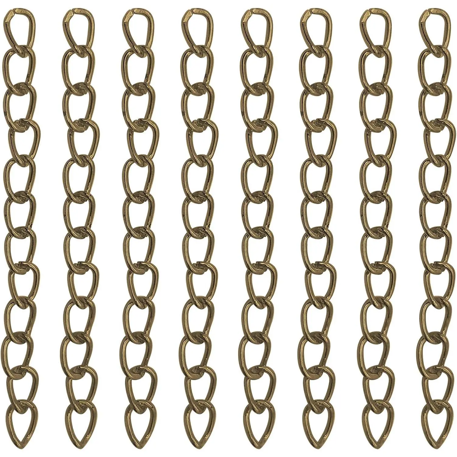 100 count Ancient Bronze Extender Chains Removable Extension Chain Tail Chain for DIY  Making Necklace Bracelet Anklet Key Chain