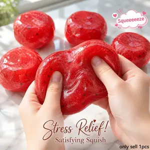 Handmade Watermelon Slushy Squishy Toy Soft Slow Rebound Stress Relief Squeeze Toy Realistic Fruit Simulation Model Adult Gift