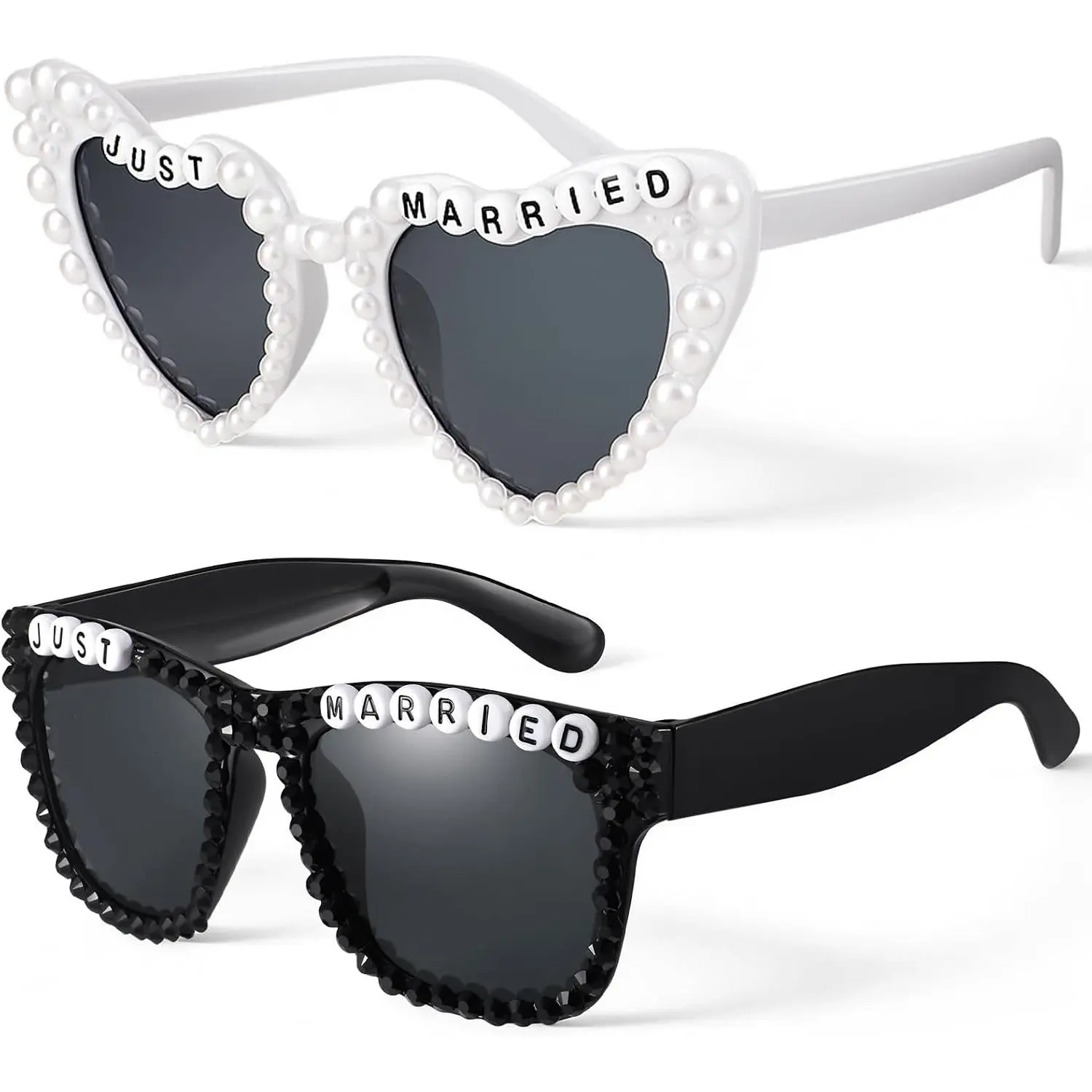 Bride and Groom Sunglasses Just Married Decor Wedding Photo Props