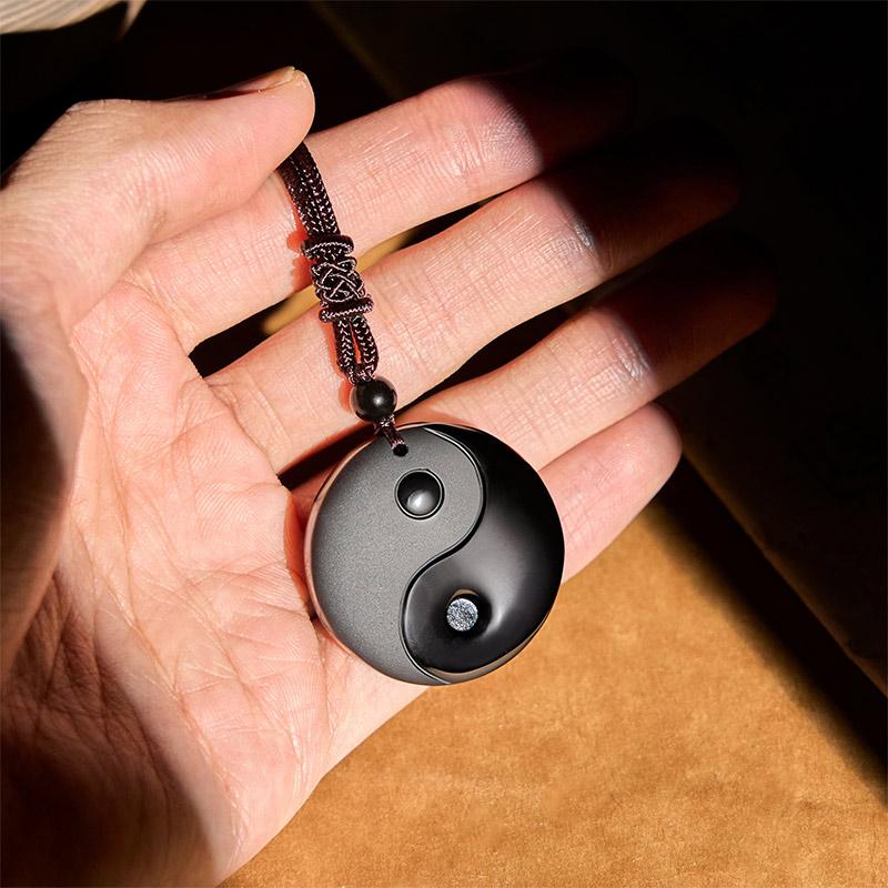 BuddhaStones Yin Yang Balance Necklace – Release Negativity & Restore Inner Harmony |   Feng Shui Pendant for Positive Energy |   Modern Spiritual Jewelry