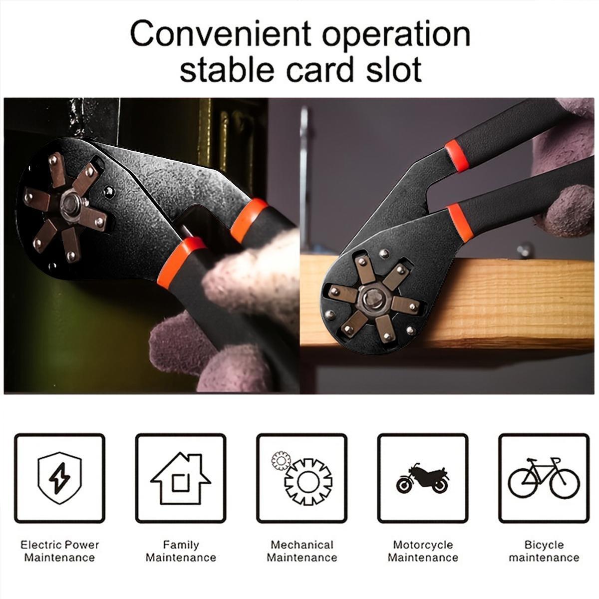 Bionic Adjustable Wrench 14 In 1 Multifunctional with Anti-slip Handle Portable Tool for Car Bicycle Repair Gifts