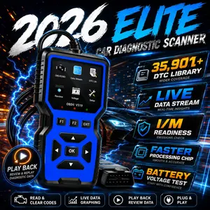 V519 Obd2 Code Reader Scanner, Read & Clear Engine Fault Codes, I/m Readiness Check, Battery Voltage Test, Automotive Diagnostic Tool