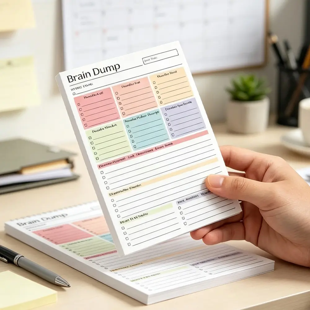 A5 Colorful Tear-Off Planner Notebook, Stress-Reducing Daily Journal, High-Performance Teacher Planner, Multi-Purpose for Teachers, Office Workers, Students, Productivity Planner