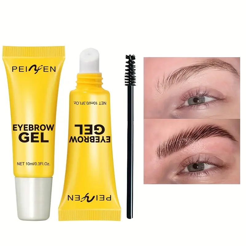 24H Clear Brow Gel – Strong Hold Waterproof Eyebrow Styling Gel with Brush, Flake-Free Transparent Formula for Natural Laminated Brows, All Skin Types,  Makeup Cosmetic Eyebrow Products Eyebrow Gels