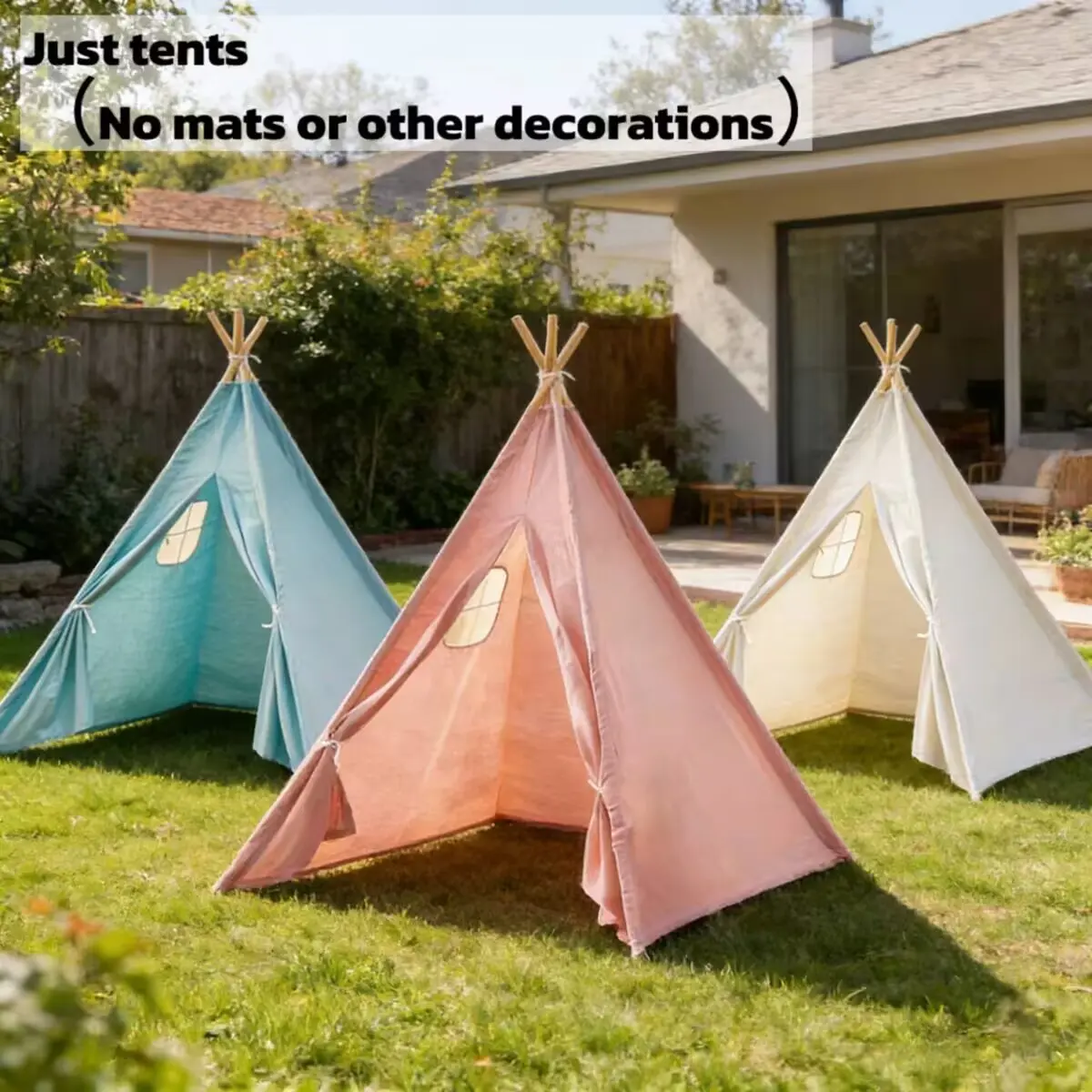 Decorative Tent with Fixed Support Frame, Portable Foldable Triangle Tent for Living Room, Unique Design, Multiple Colors Available, Foldable Teepee