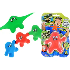 JA-RU Squish Dude Stretchy Sand Filled Man-Fidget (1 Assorted) Stress Relief Sensory Toy for Kids and Adults. Party Favor Classroom Prizes. Therapy Toys. 3410-1p