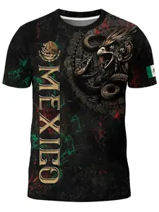 Mexican Eagle Snake Aztec Heritage Glory Warrior Legend Culture Shirts, Men's Fashion, Versatile Everyday Wear, Summer Gifts
