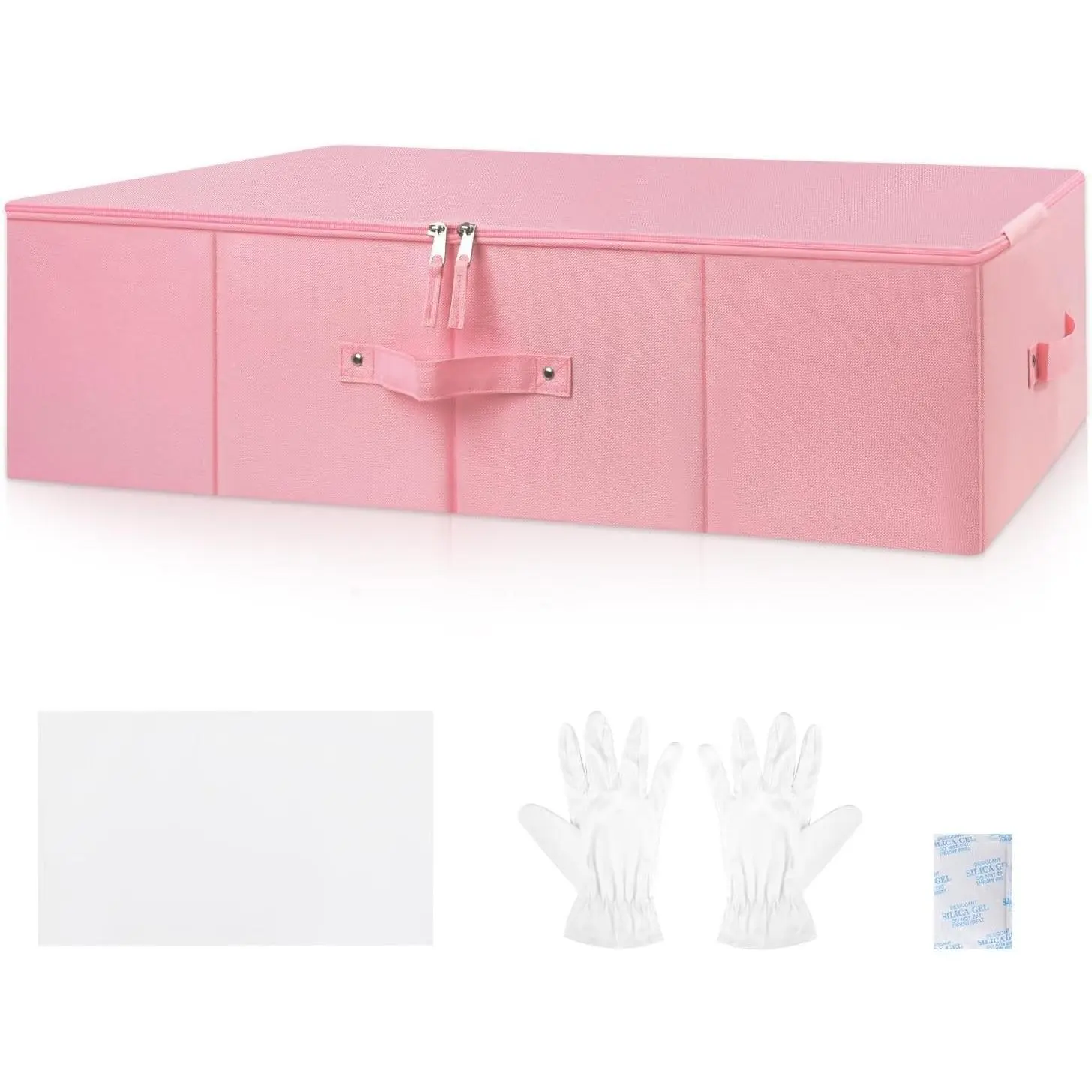 Wedding Dress Preservation Storage Box Kit, Bride Must Haves Includes 50 Sheets Acid-Free Tissue Paper, 1 Pair Microfiber Gloves & Clothing Desiccants