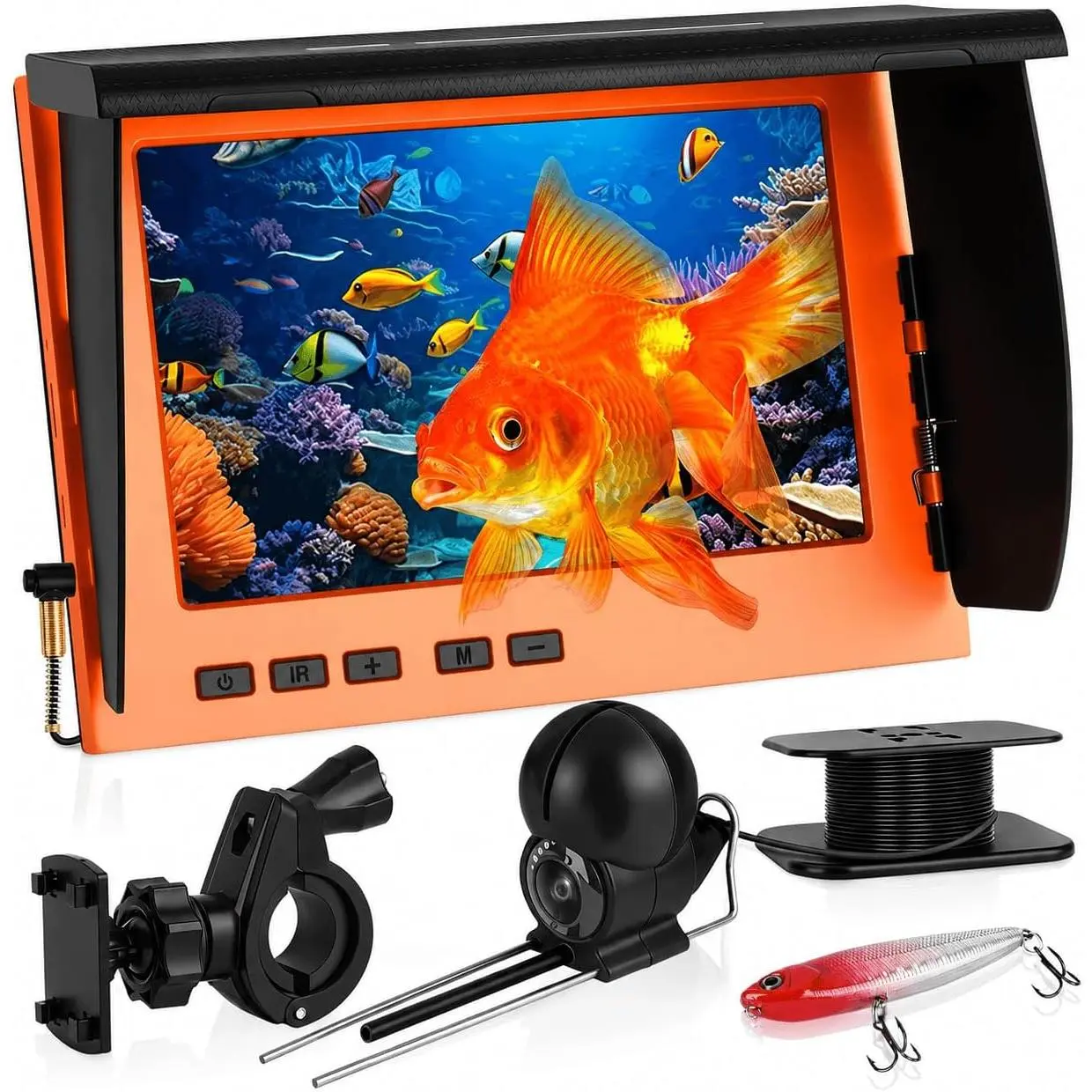 Underwater Fishing Camera 1080P  4.3" IPS Screen 50ft  | 6000mAh , USB-C , IR Night Vision, 220° Wide Angle, 66lb , CE/FCC/RoHS, for Lake Boat Kayak Ice Fishing