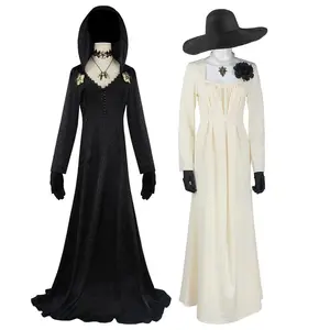 Zombie Crisis Village Moth Girl/Dimitrescu Long Dress Halloween Party Stage Play Cosplay Costume