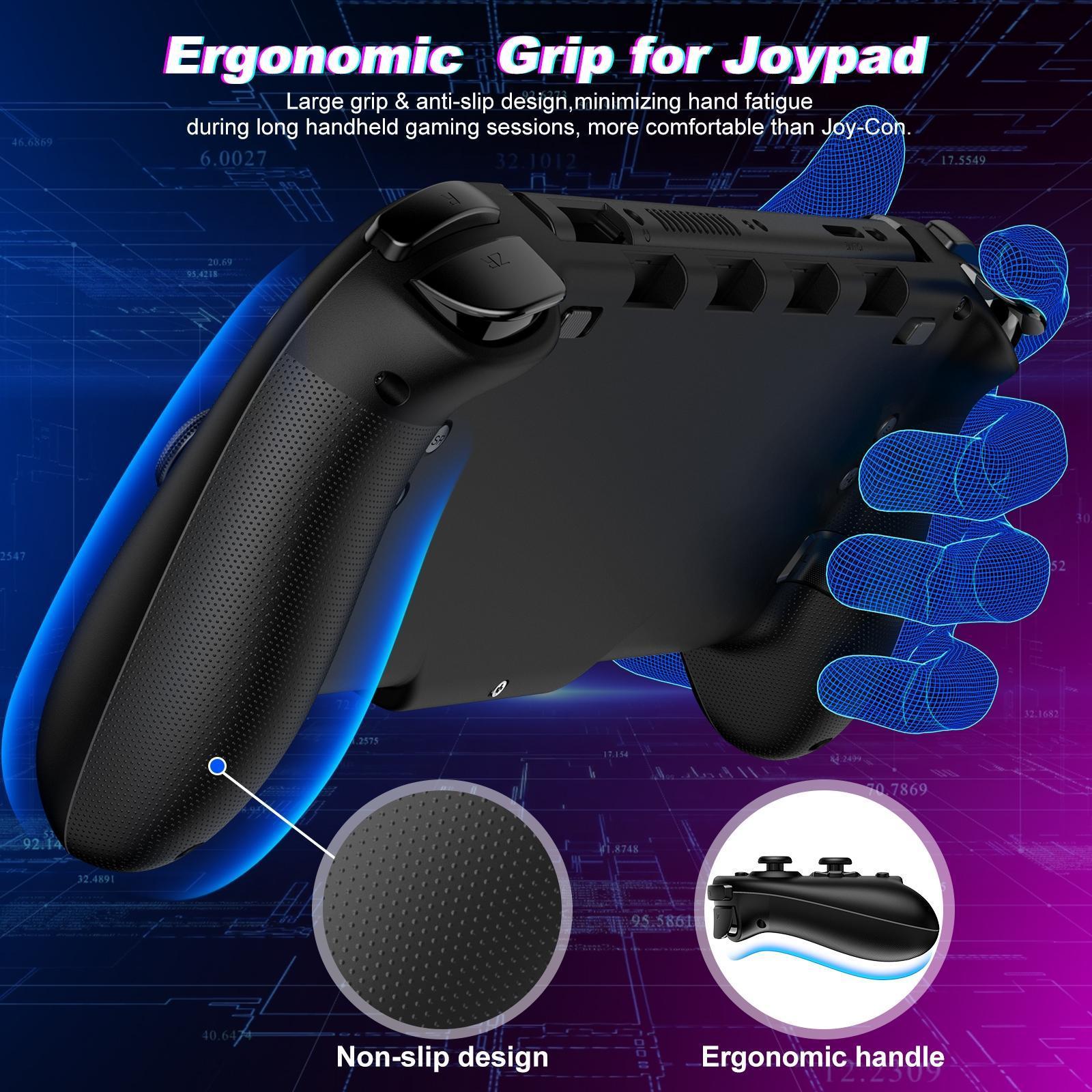 ESYWEN Wireless Ergonomic Switch Controller for Switch OLED with 17 RGB Lights & Programmable ML MR Buttons for Enhanced Gaming