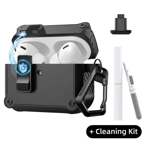 AirPods Pro 3rd Gen Case with Automatic Snap Lock, Secure Protective Cover, Cleaner Kit & Removal Tool, Compatible with AirPods Pro 3rd Generation