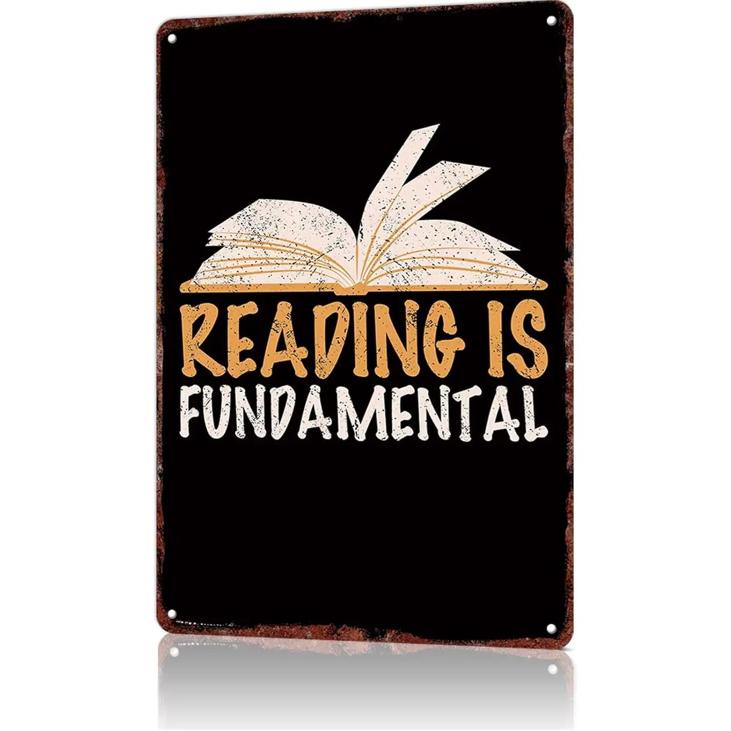 Read Sign Reading Is Fundamental Vintage Metal Tin Sign Book Signs Library Decor For Home Library Bookstore Coffee Shop Study Room Kids Room Classroom Wall Decor 8x12inch