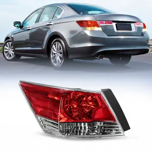 Nilight Taillight Assembly Compatible with 2008 2009 2010 2011 2012 Honda Accord Tail Lights Rear Lamp Replacement OE Style Driver Side w/Bulbs