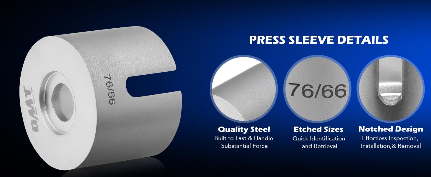 Orion Motor Tech Bushing Press Kit, 27pc Pull and Press Sleeve Kit for Most LCV HGV Engine Cars Vehicles, Universal Seal Bearing Bushing Removal Installation Tool Kit 5 Pulling Spindles with Nuts Case, Limited Time Deal