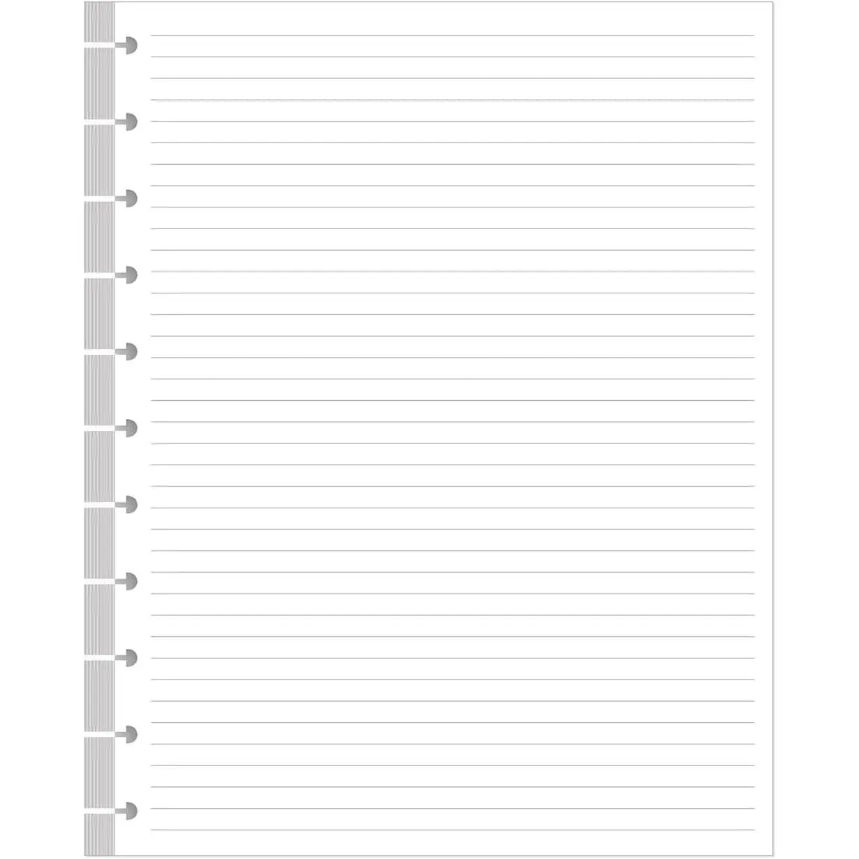 Letter Size Discbound Refill Paper – 100 Sheets / 200 Pages, 100gsm White 8.5 x 11 Inch Paper Refill for Discbound Planners & Note-Taking Systems