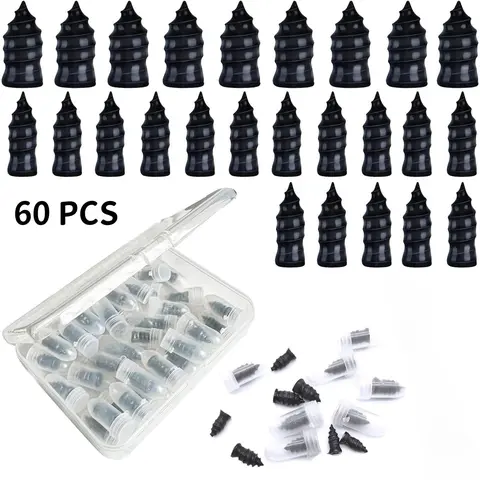 60 PCS Tire Repair Rubber Nail, Tire Repair Rubber Screws, Tire Fast Self-Service Tool, Suitable for Car, Motorcycle, Jeep, Electromobile Tire Puncture Repair