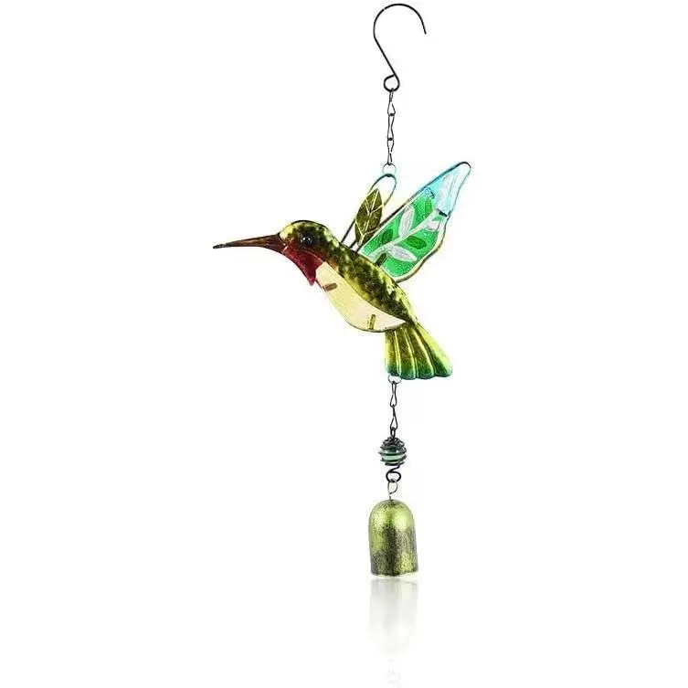 Hummingbird Decor with , Hummingbird Wind Chimes,   Decorations for Yard, Garden,  and Outdoor,  for Mom (Green)