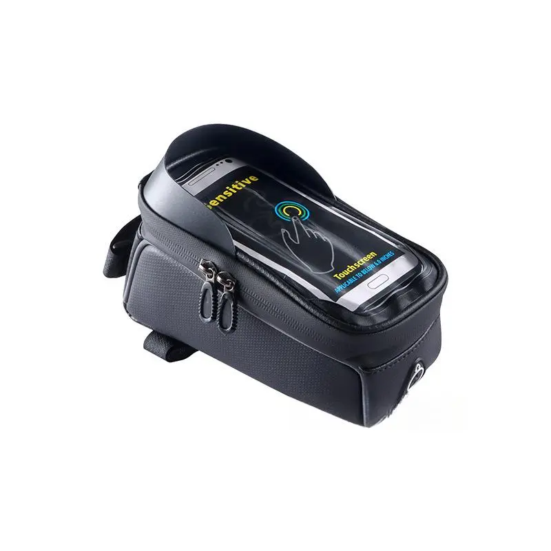 Night Reflective Waterproof Bike Phone Bag - Anti-Glare Touch Screen Top Tube Cycling Storage Pack, Fits All 7-inch Smartphones, 148.5g, 20cm, 8*20*10cm b49066